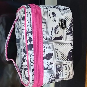 Pop Art Caboodle with Pink Zipper Closure